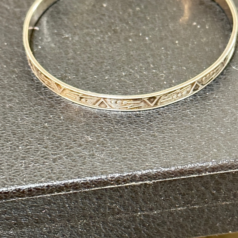 Vintage Coro Sterling Silver Bangle Bracelet Very Rare Pattern - Picture 7 of 14